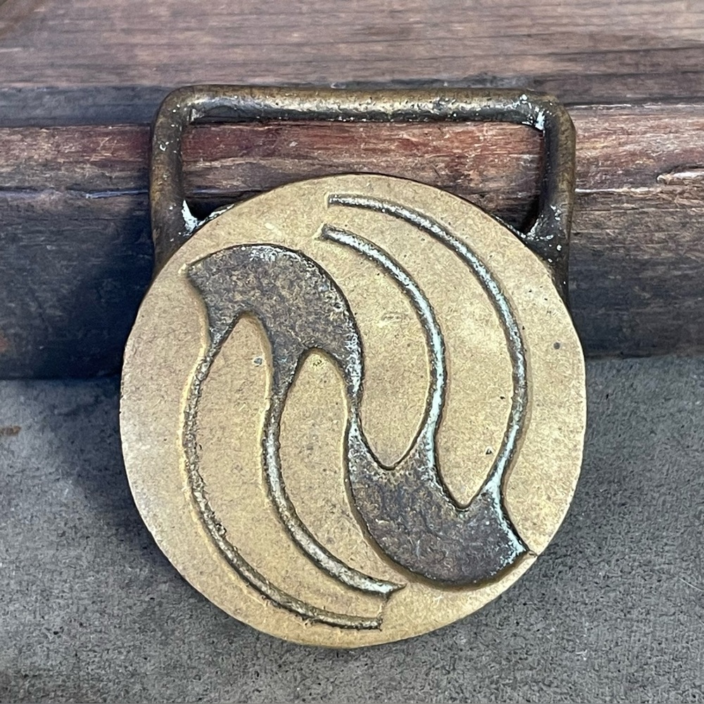 Solid Brass 70's Belt Buckle Star Buckle Brass & Pewter Co.